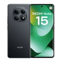 Celular Xiaomi Redmi Note 15 4G 256GB, 8GB RAM, cámara trasera 108MP y frontal 20MP, 6.77"", negro